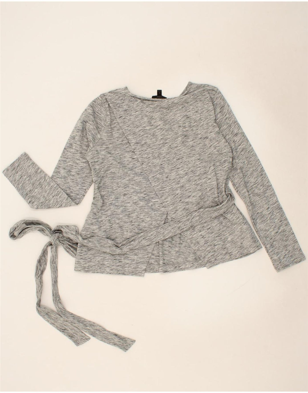 J. CREW Womens Blouse Top UK 14 Medium Grey Flecked Cotton Vintage J. Crew and Second-Hand J. Crew from Messina Hembry 