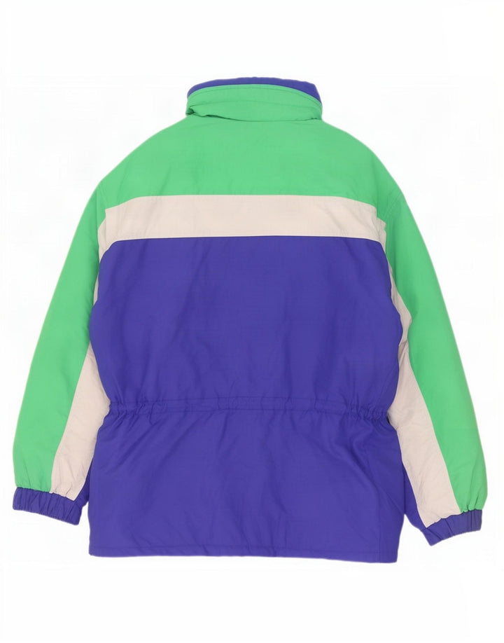 Jaqueta de esqui masculina com capuz Sergio Tacchini IT 54 2XL azul Colourblock poliamida