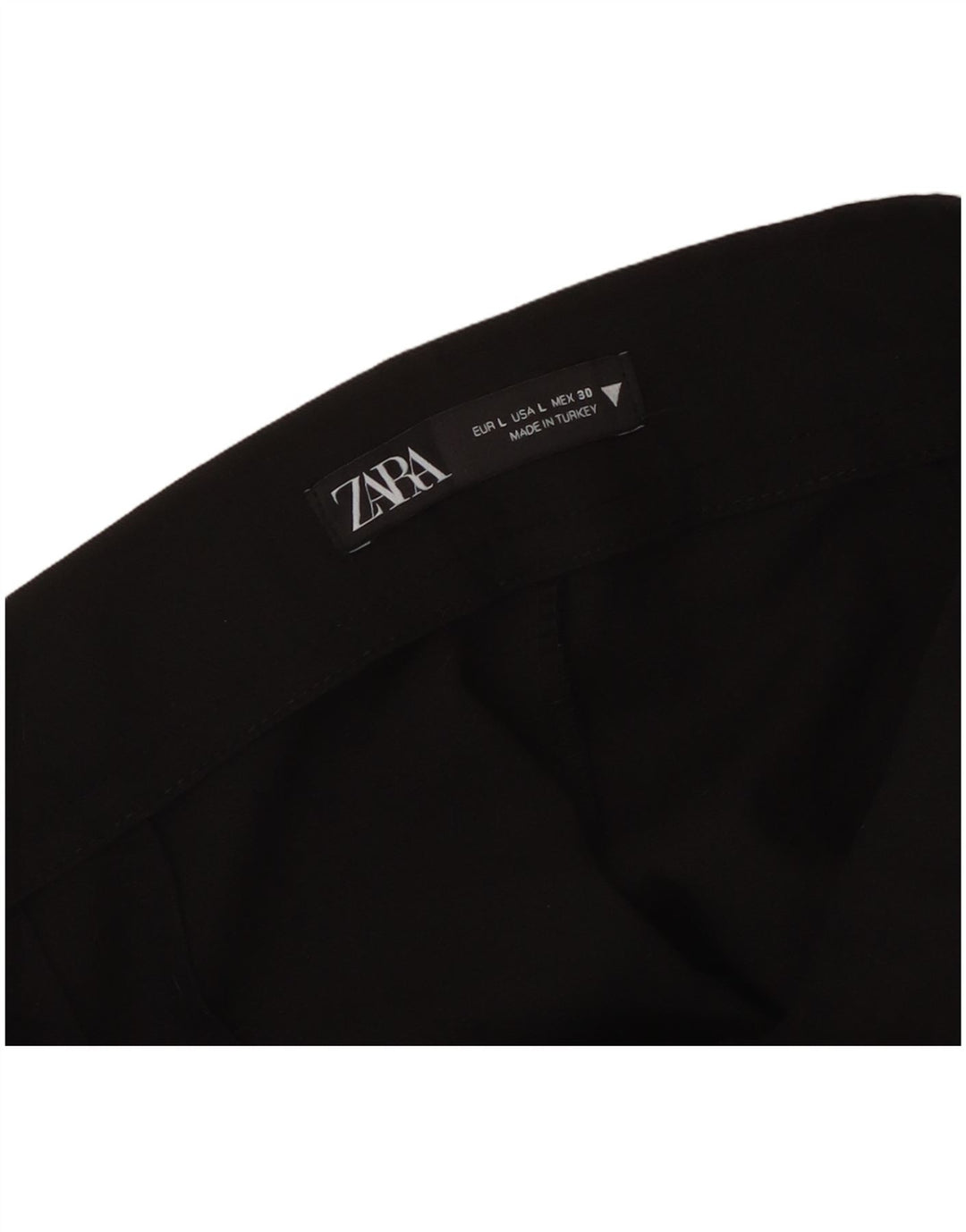 Zara Calça feminina regular reta casual grande W32 L26 preta
