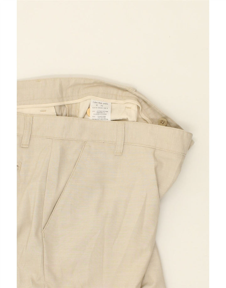 CALVIN KLEIN Womens Tapered Chino Trousers W36 L30 Beige Cotton Vintage Calvin Klein and Second-Hand Calvin Klein from Messina Hembry 