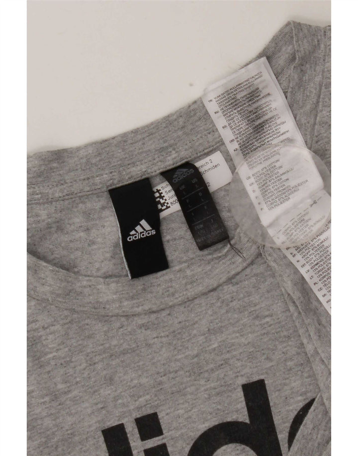 Camiseta Adidas Masculina Graphic Top Grande Algodão Cinza
