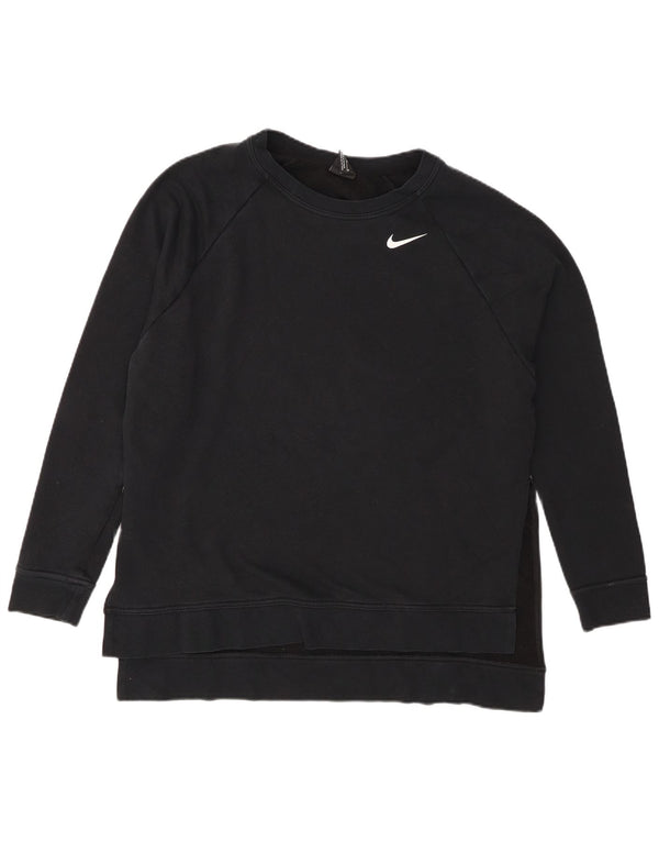 Nike Womens Dri Fit Oversized Moletom Jumper UK 14 Médio Preto