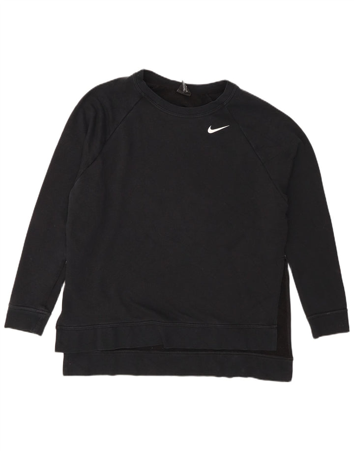 Nike Womens Dri Fit Oversized Moletom Jumper UK 14 Médio Preto