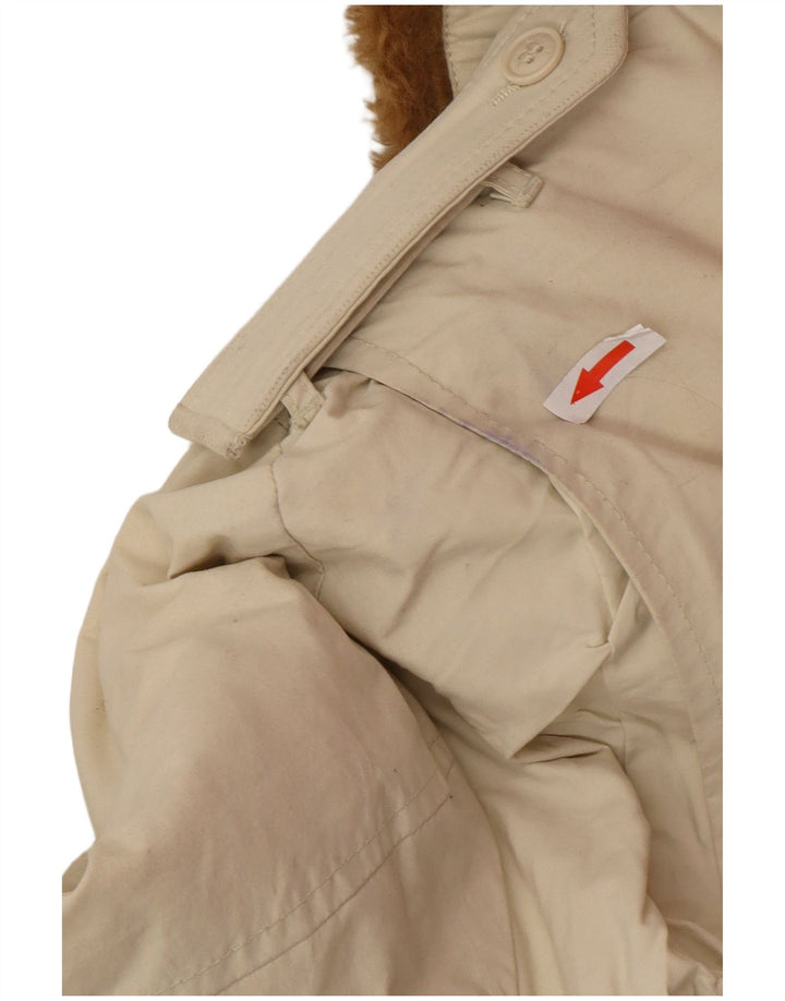 Jaqueta acolchoada militar feminina Blauer UK 18 XL bege nylon
