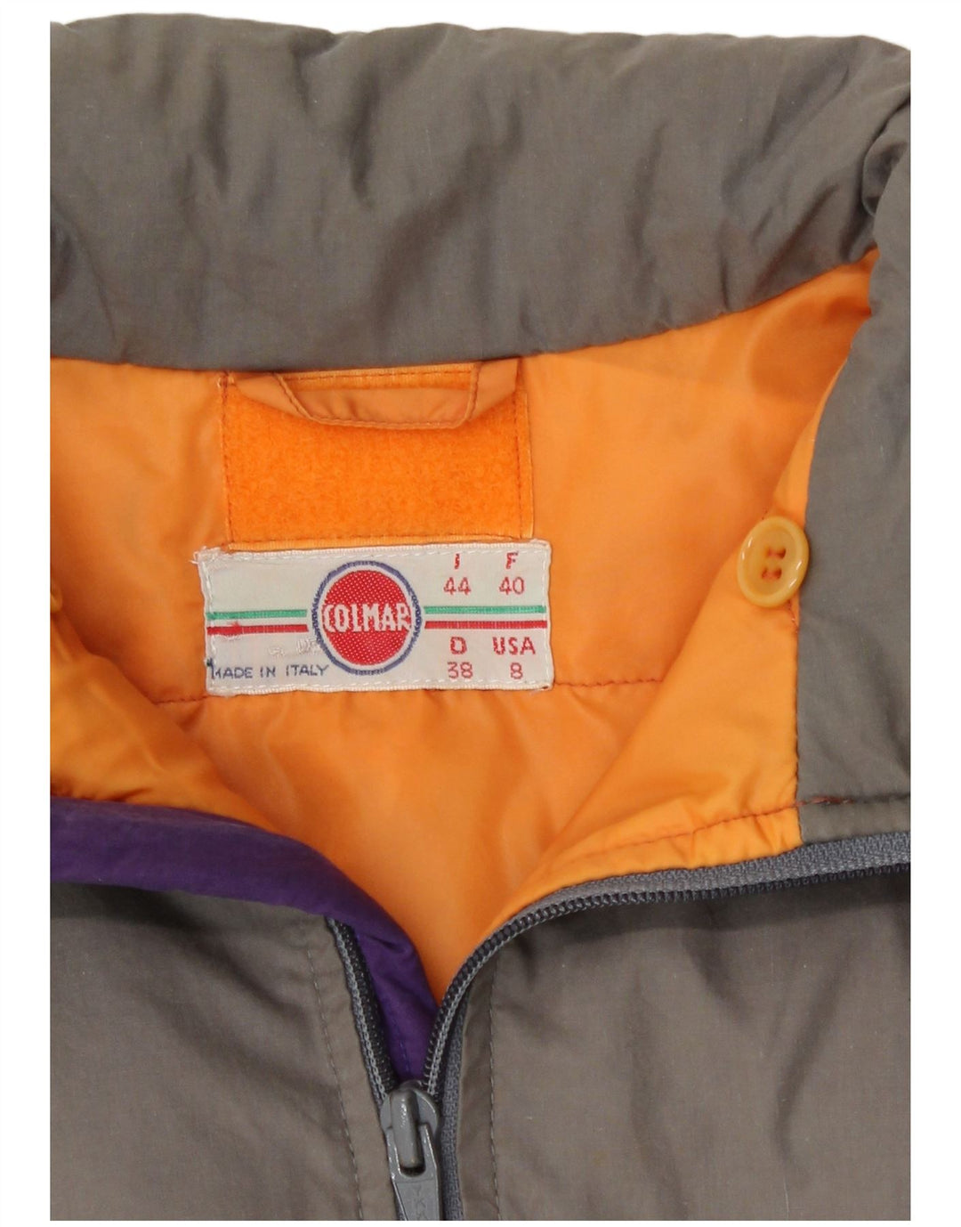 Jaqueta de esqui feminina Colmar IT 44 cinza médio colorblock algodão retrô