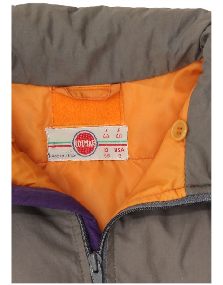 Jaqueta de esqui feminina Colmar IT 44 cinza médio colorblock algodão retrô