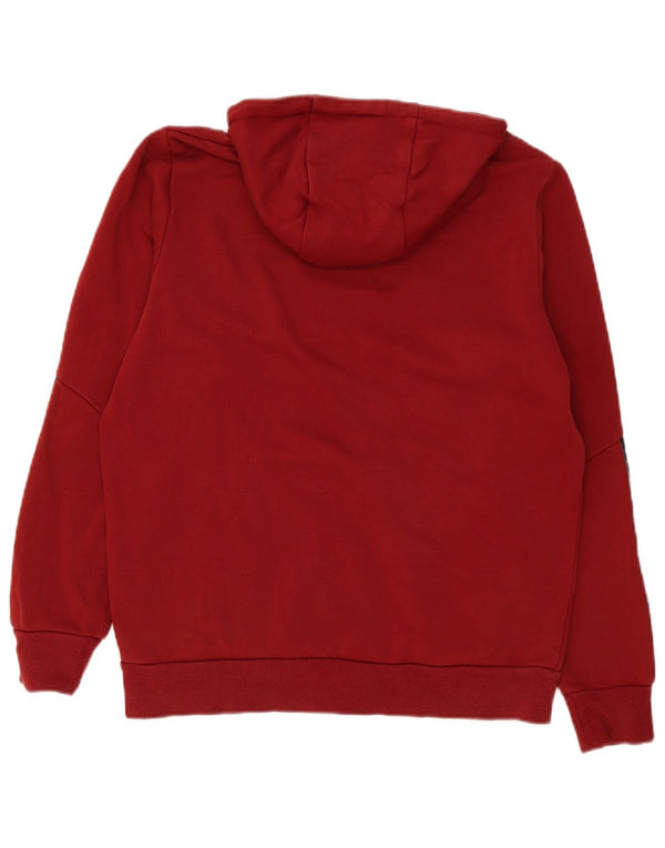 Puma Mens Graphic Hoodie Jumper Médio Algodão Borgonha