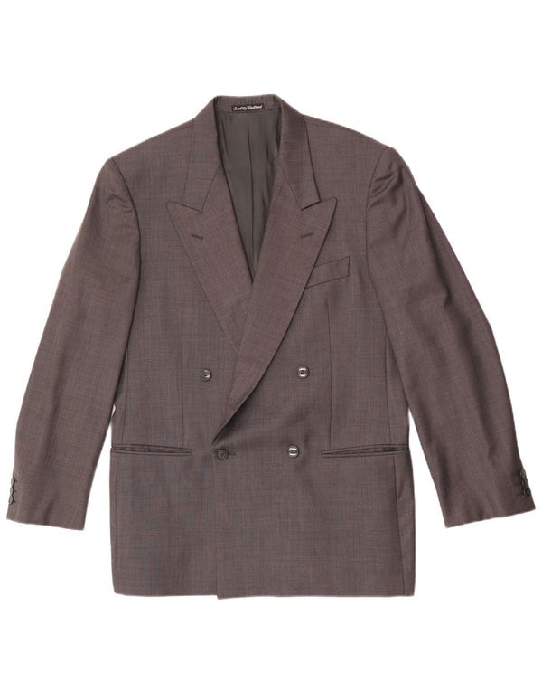 Jaqueta blazer masculina Oreste Boggio Casero com peito duplo Reino Unido 38 cinza médio