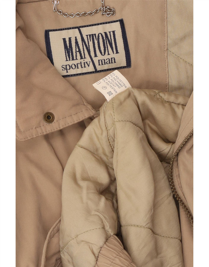 Jaqueta bomber masculina MANTONI UK 42 XL poliéster bege
