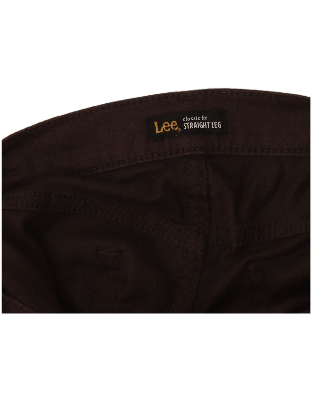 Lee Womens Classic Fit Calça Casual Reta W34 L29 Marrom