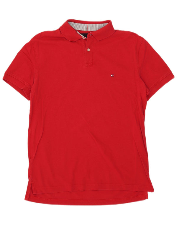Camisa polo masculina Tommy Hilfiger Regular Fit vermelha média