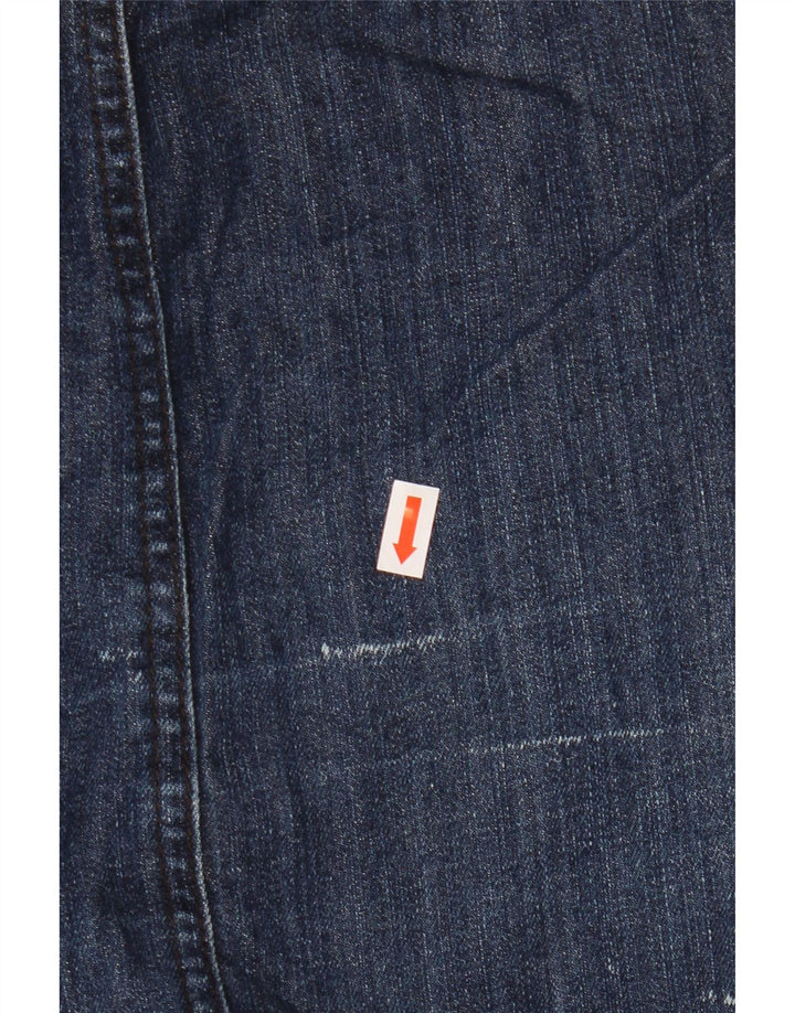 Saia jeans feminina BODEN Reino Unido 14 grande W32 algodão azul marinho