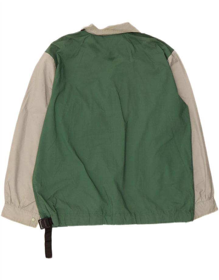 Jaqueta corta-vento masculina ROHAN UK 36 bloco colorido verde pequeno
