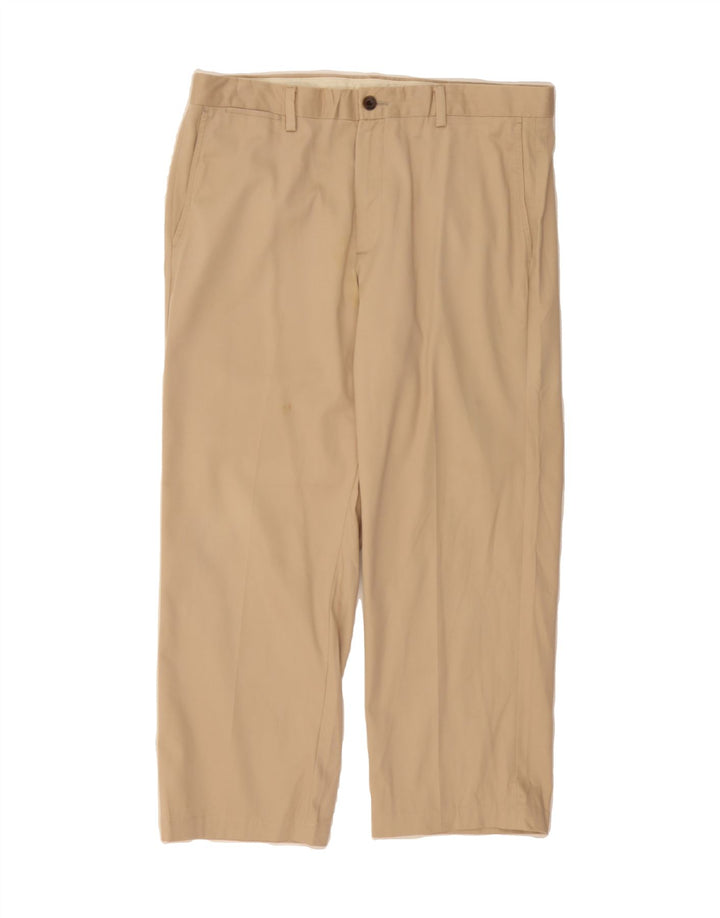 EDDIE BAUER Mens Straight Capri Trousers W35 L26 Beige Cotton Vintage Eddie Bauer and Second-Hand Eddie Bauer from Messina Hembry 