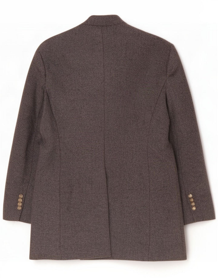 Zara Casaco feminino duplo breasted UK 18 XL Lã cinza