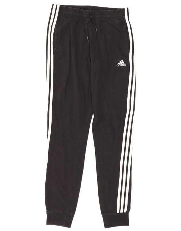 Adidas Womens Tracksuit Calças Joggers UK 8/10 Pequeno Algodão Preto Esportes