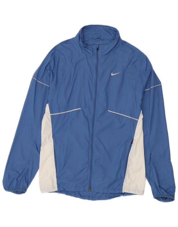 Nike Mens Treino Top Jacket Pequeno Azul Colourblock Nylon