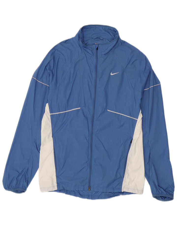 Nike Mens Treino Top Jacket Pequeno Azul Colourblock Nylon