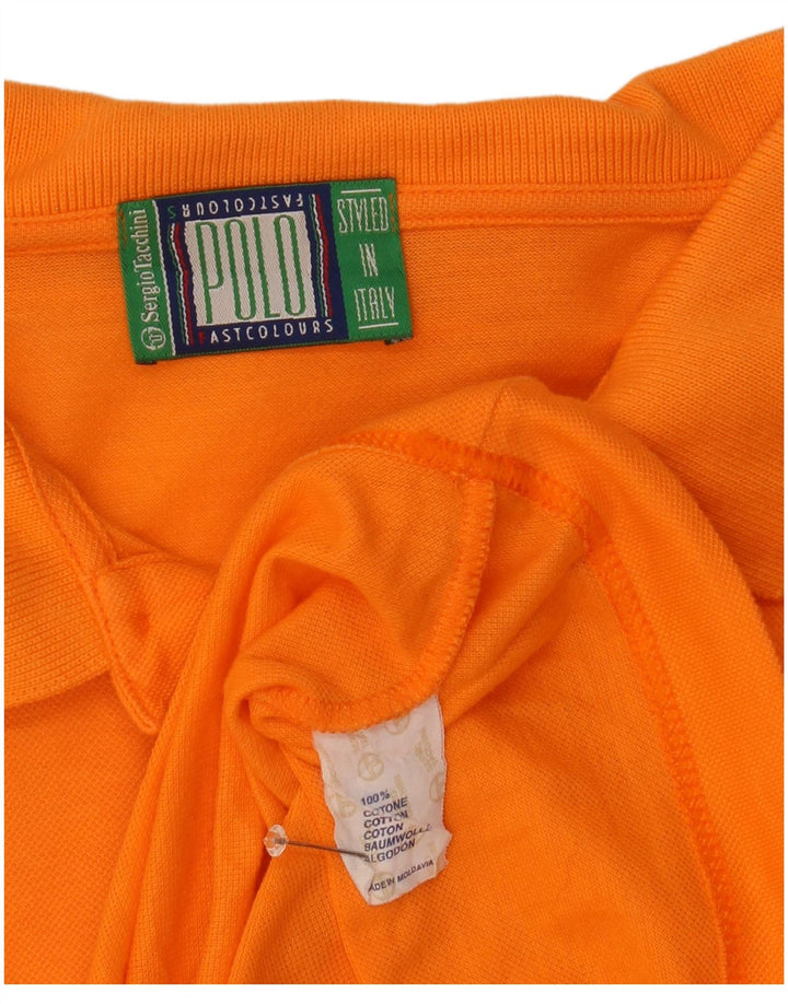 Camisa pólo masculina Sergio Tacchini XL laranja algodão