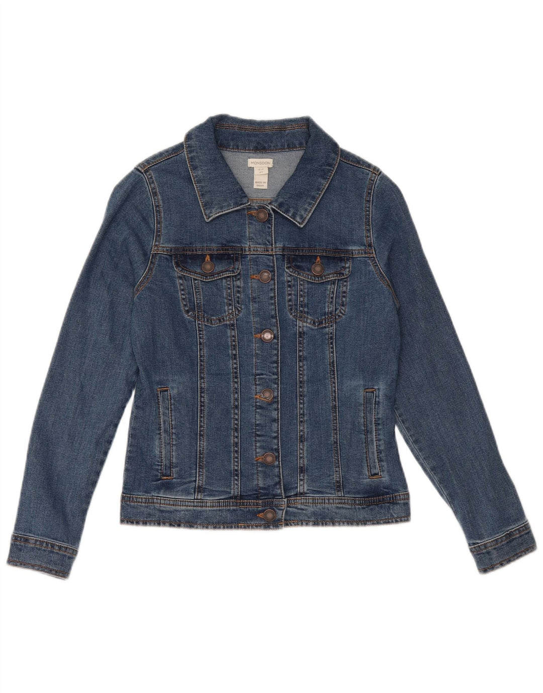 Jaqueta jeans Monsoon para meninas 12-13 anos algodão azul