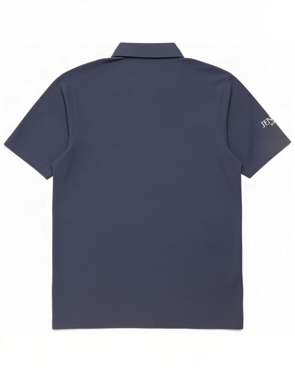 Camisa polo masculina Adidas grande poliéster azul marinho