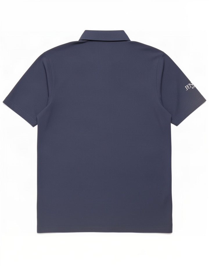 Camisa polo masculina Adidas grande poliéster azul marinho