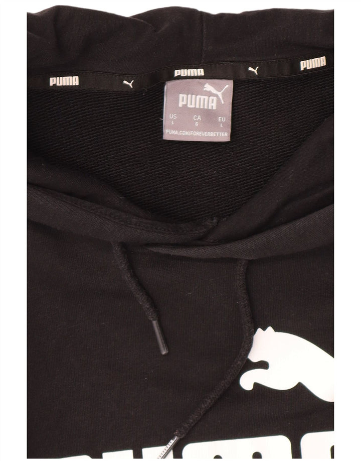 Jumper com capuz gráfico masculino PUMA grande preto
