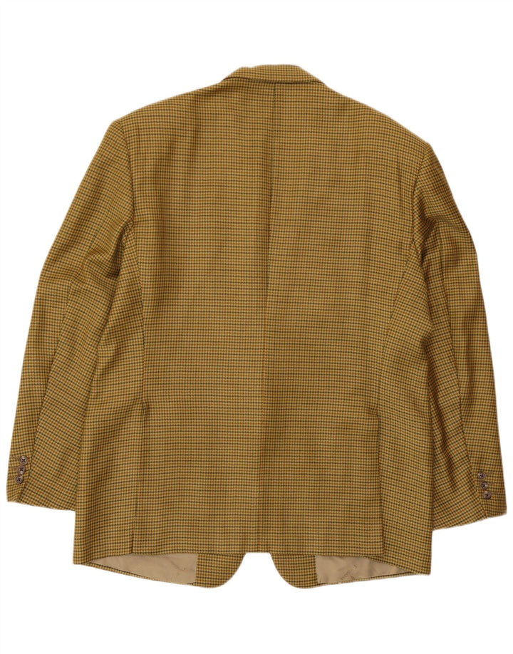 Jaqueta Blazer Masculina Trussardi com 2 Botões IT 56 3XL Bege Houndstooth