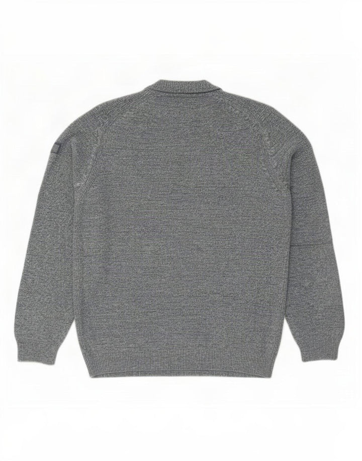 Suéter masculino Camel Active com gola redonda e algodão manchado azul grande