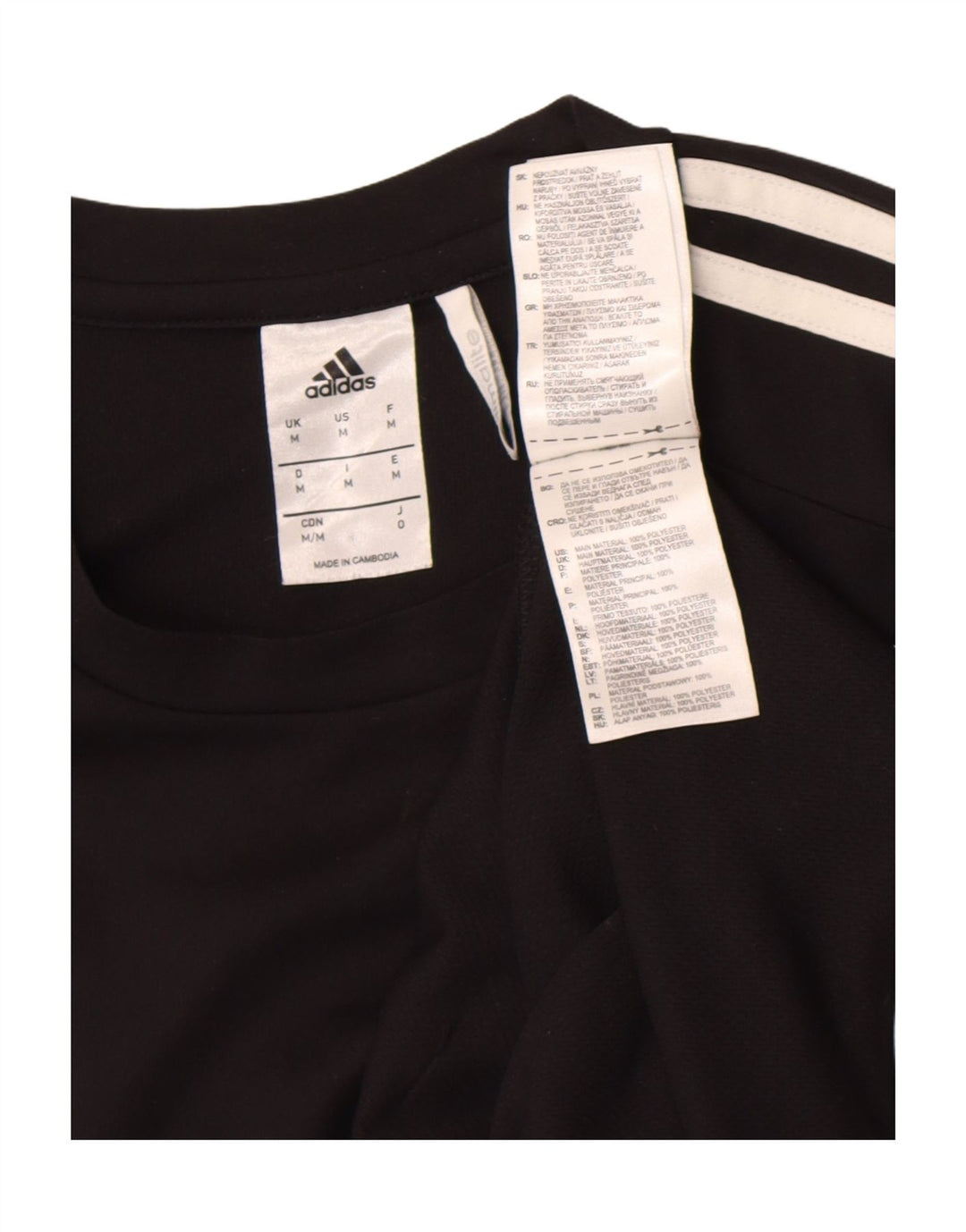 Adidas Mens Climalite Camiseta Top Médio Poliéster Preto