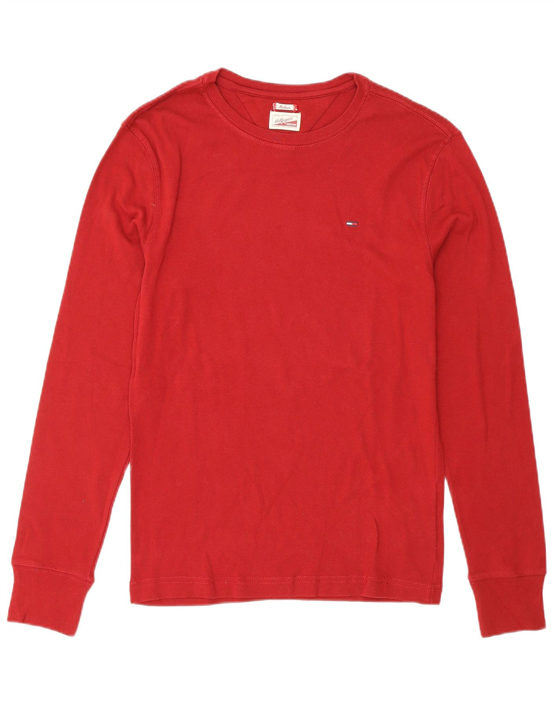 Tommy Hilfiger Top masculino manga comprida médio algodão vermelho
