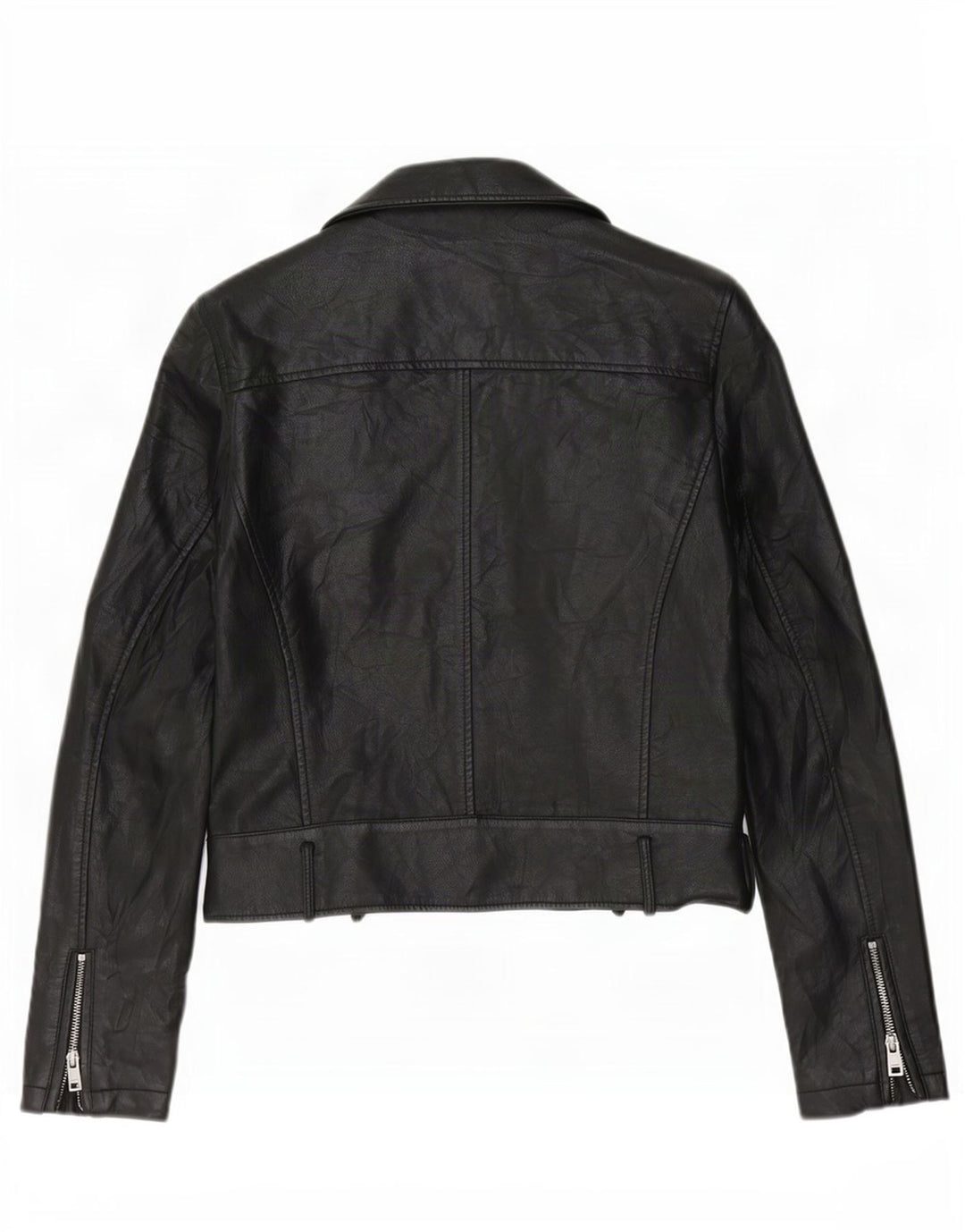 Jaqueta feminina Levi's Crop de couro sintético para motociclista Reino Unido 10 pequena poliuretano preto