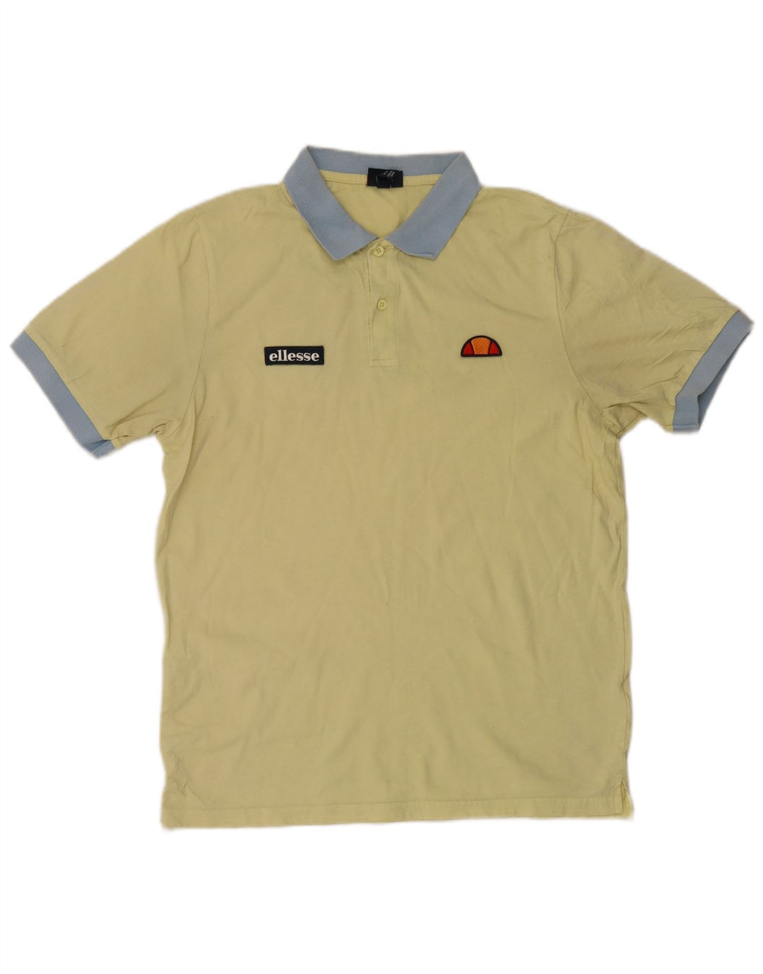 Camisa polo masculina Ellesse grande algodão colorblock amarelo