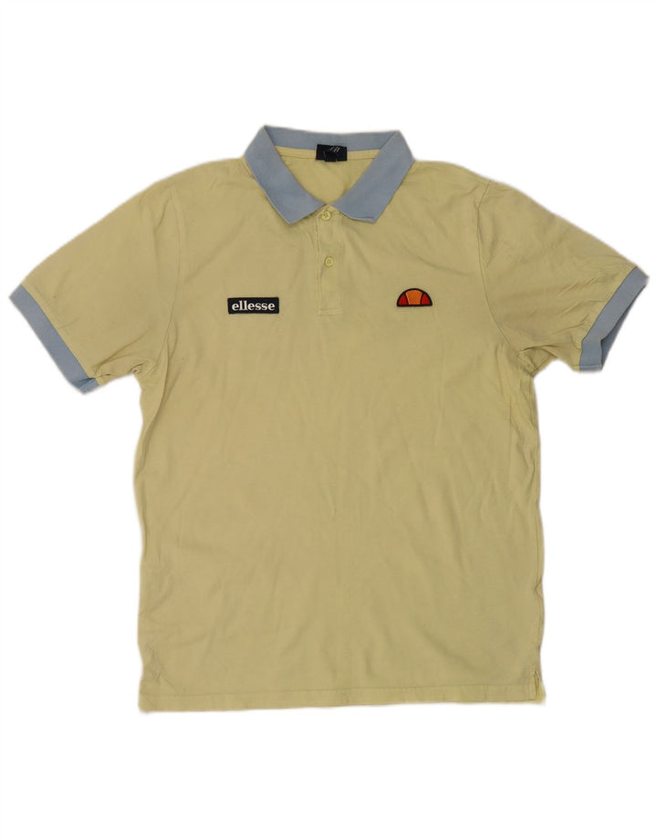 Camisa polo masculina Ellesse grande algodão colorblock amarelo