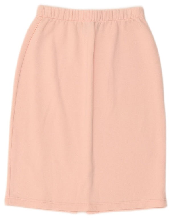Saia lápis feminina vintage de cintura alta IT 42 médio W26 algodão rosa