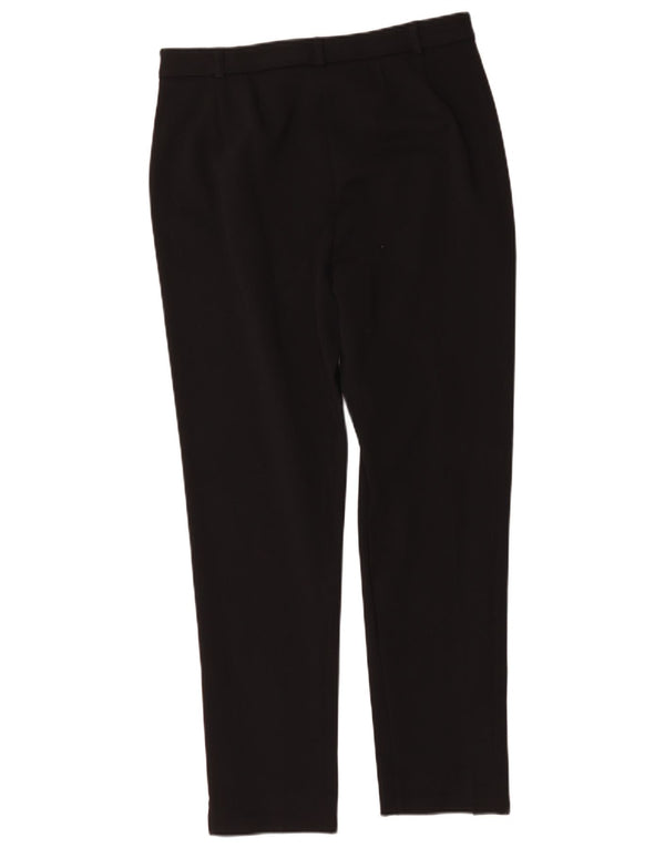 Calça feminina de cintura alta Marks & Spencer Reino Unido 14 grande W32 L29 preta