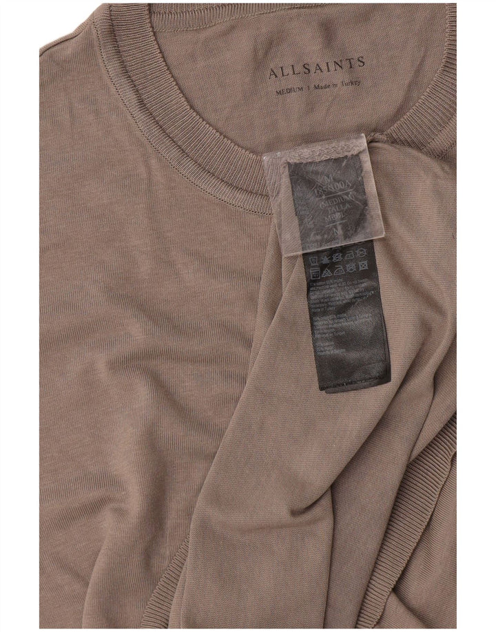 Camiseta masculina ALL SAINTS Top cinza médio algodão