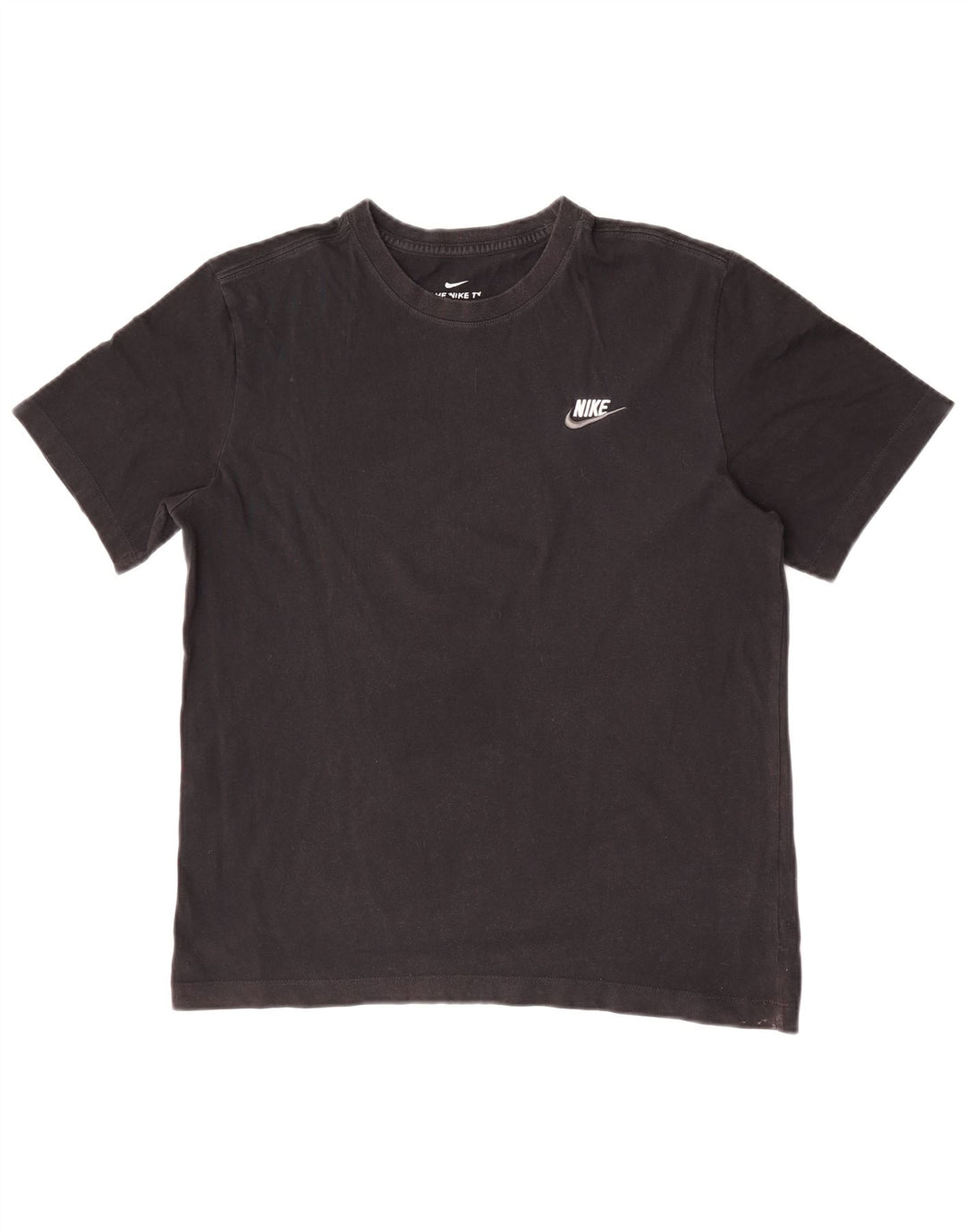Nike Mens Camiseta Top Médio Algodão Preto