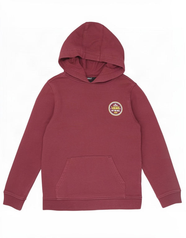 Vans Meninos Graphic Hoodie Jumper 10-11 Anos Médio Algodão Borgonha