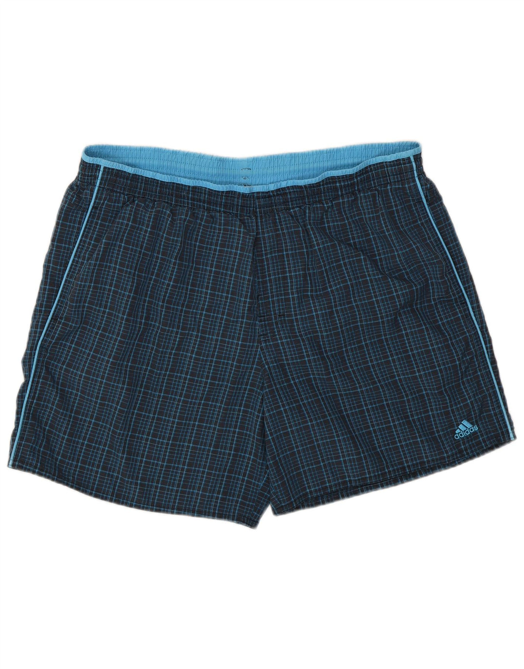 Shorts de natação masculino Adidas XL azul marinho xadrez poliamida