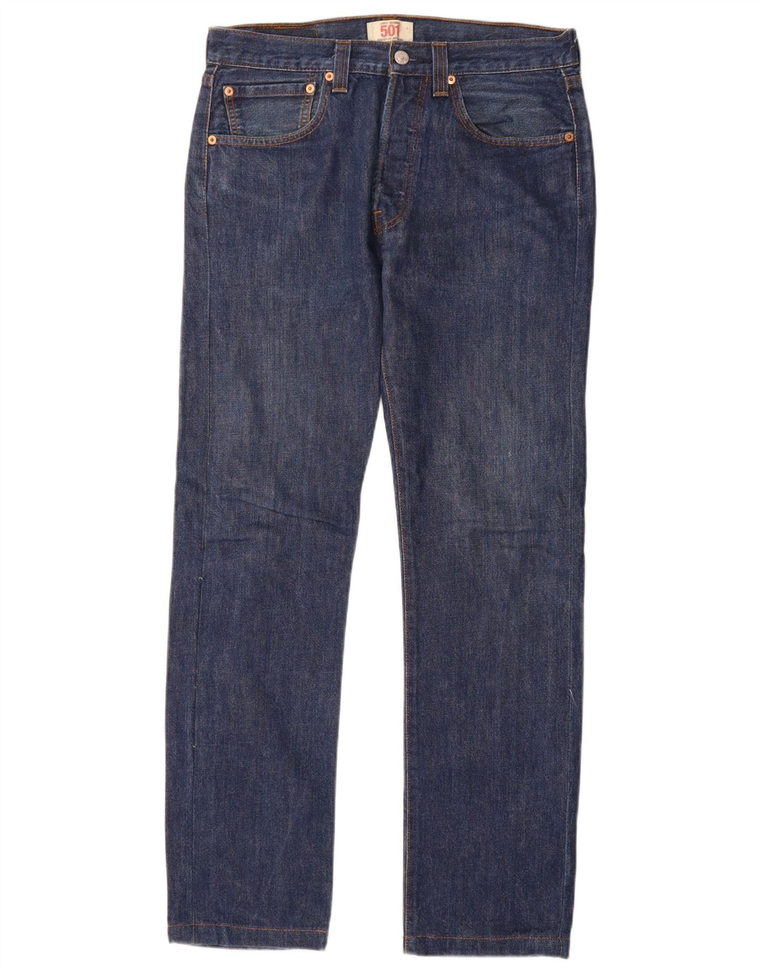 Levi's Masculino 501 Straight Jeans W31 L34 Azul Marinho Algodão