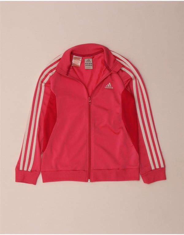 Jaqueta Adidas Meninas Treino Top 9-10 Anos Rosa Colorblock Poliéster