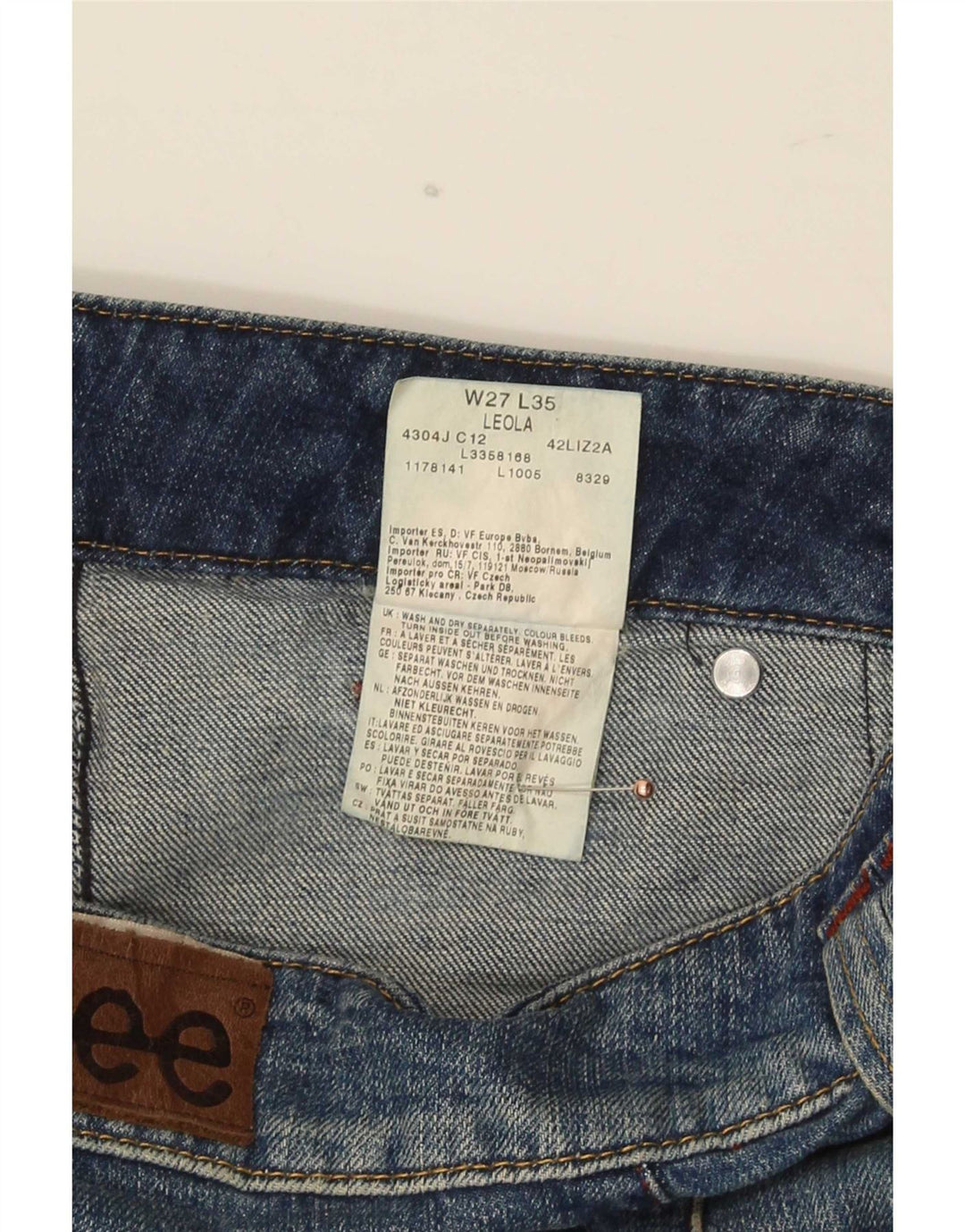 Lee Womens Leola Bootcut Jeans W27 L35 Azul Algodão