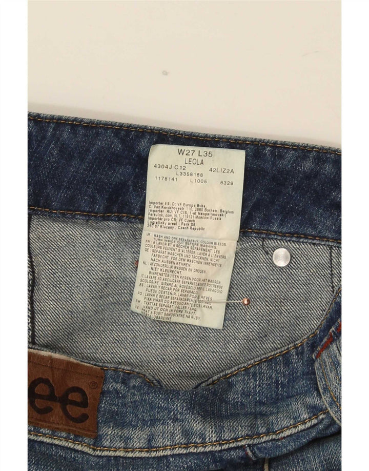Lee Womens Leola Bootcut Jeans W27 L35 Azul Algodão