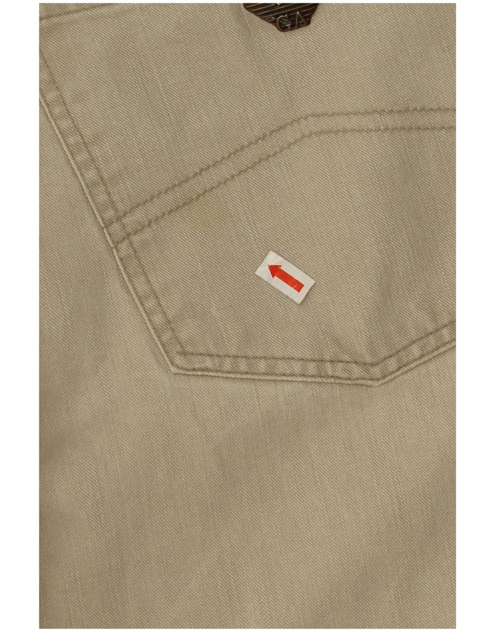 Calça jeans reta masculina Armani W36 L28 algodão bege