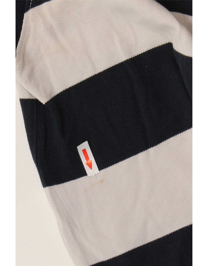 Camisa polo masculina Timberland médio algodão listrado branco