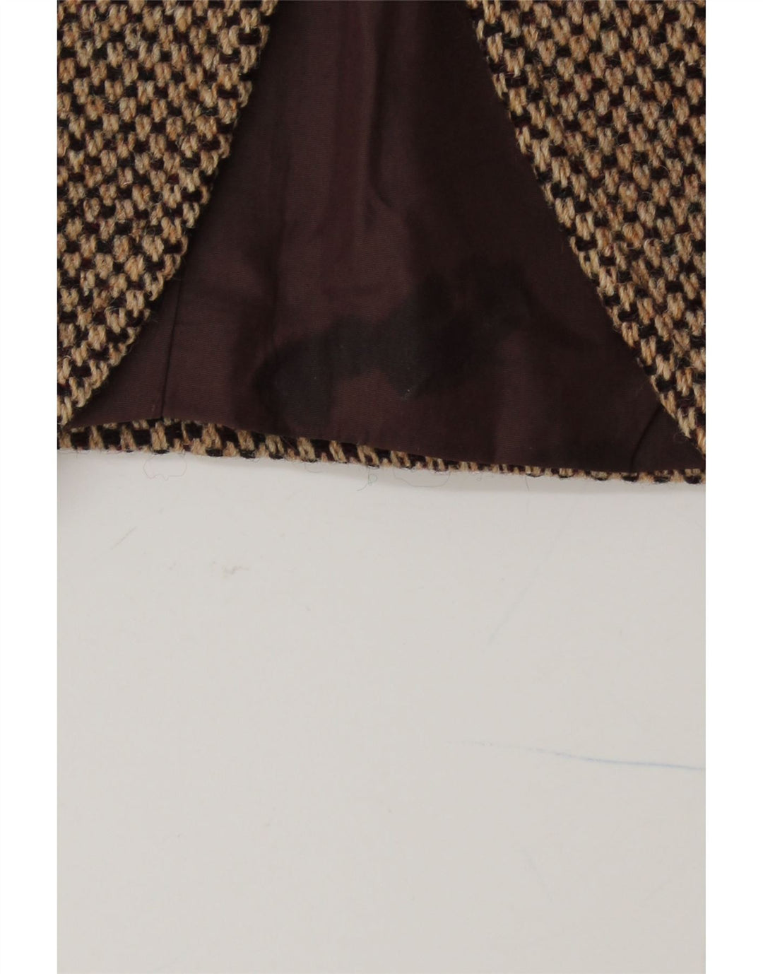 Jaqueta blazer masculina de 3 botões HARRIS TWEED Reino Unido 38 marrom médio lã nova