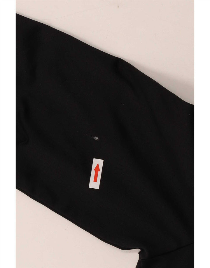 Adidas Womens Tracksuit Top Jacket UK 14 Médio Preto Poliéster