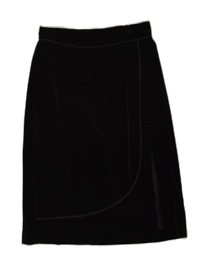 VINTAGE Womens Midi Skirt IT 44 Medium W28  Black | Vintage Vintage | Thrift | Second-Hand Vintage | Used Clothing | Messina Hembry 