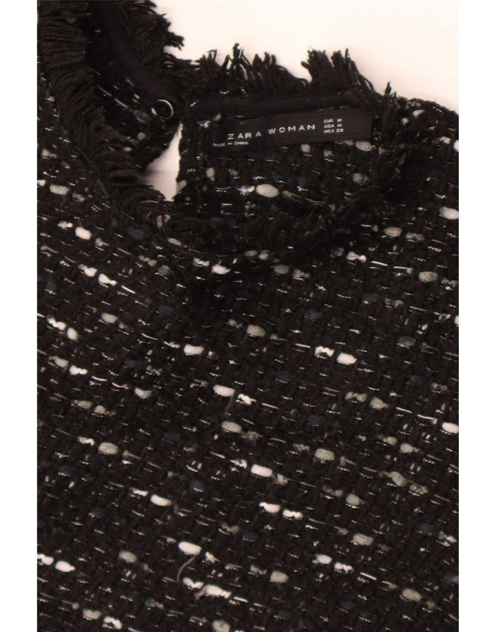 Vestido jumper feminino Zara Reino Unido 12 médio preto manchado